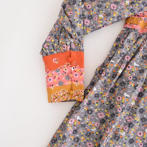 CeliaB BuckEye Tree Puff Sleeve Multicolor Floral Mini Dress S - Picture 12 of 16